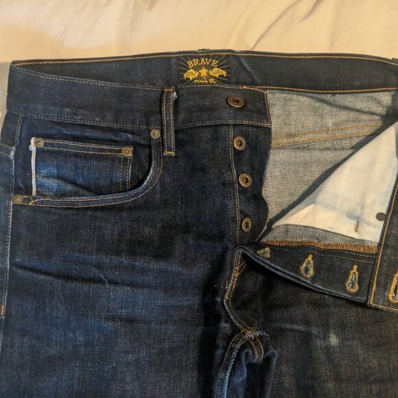 Men's Brave Star Jeans, Dark Wash, True Straight, Size 31 - Picture 4 of 13